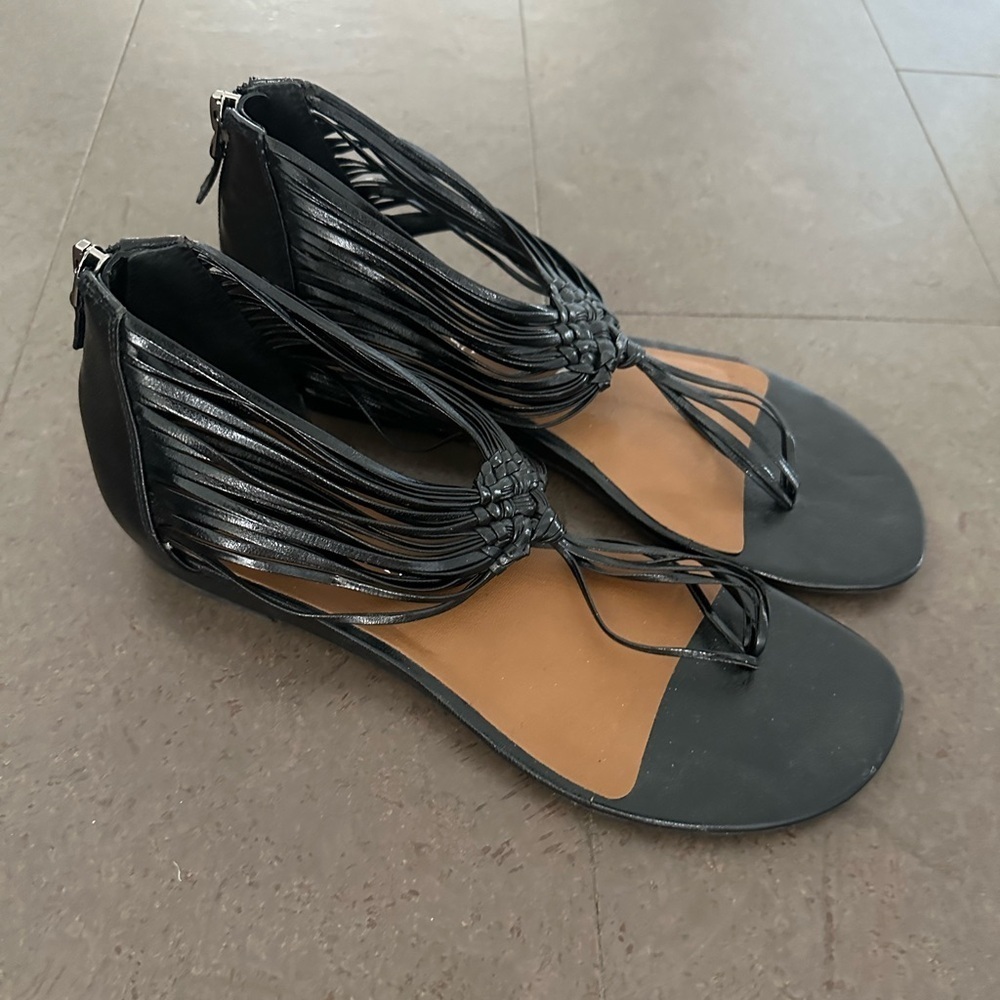 Elegant Black Strappy Sandals size 7